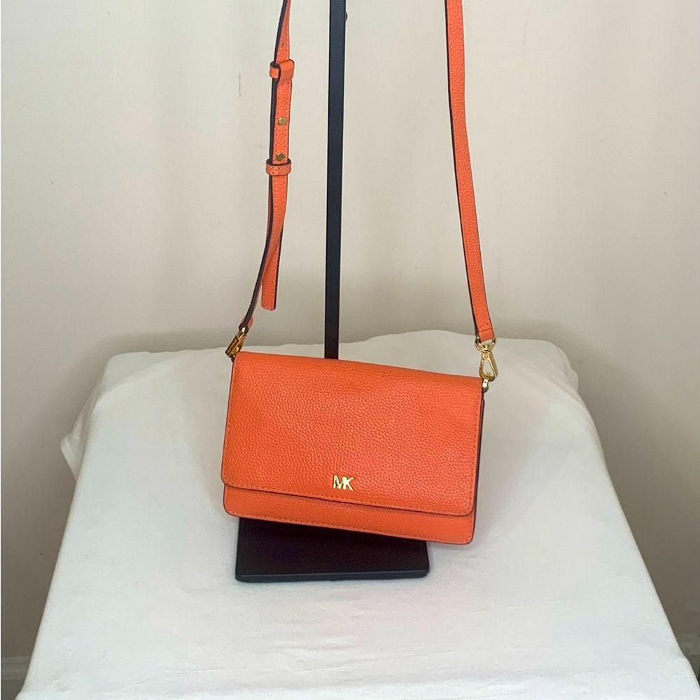 Michael Kors Mott Leather Crossbody Shoulder Bag